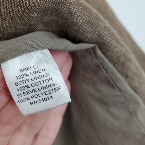 Banana Republic Modern Fit Linen Resort Casual Coastal Earthy Blazer Jacket 42R - Picture 8 of 11